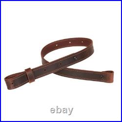 1 1/4 Wide Buffalo Hide Leather Rifle Sling Crazy Horse/Brown Amish Handmade