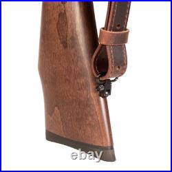 1 1/4 Wide Buffalo Hide Leather Rifle Sling Crazy Horse/Brown Amish Handmade