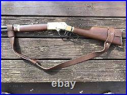 1 1/4 Wide NO DRILL Henry Rifle Sling Brown American Buffalo Bison Leather