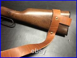 1 1/4 Wide NO DRILL Rifle Sling For Henry Rifles. Light Brown Leather