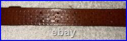 1 Brown Leather Adjustable Sling, Embossed