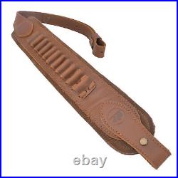 1 Combo of Leather Gun Buttstock Ammo Holder with Rifle Sling Fit for. 357.35.38