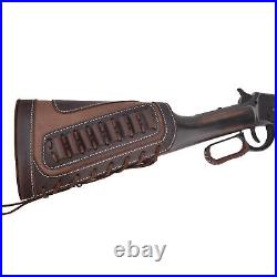 1 Combo of Leather Gun Buttstock with Matching Sling Fit for. 22 12GA. 357.30-06