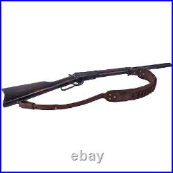 1 Combo of Leather Gun Buttstock with Matching Sling Fit for. 22 12GA. 357.30-06