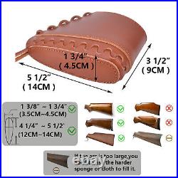 1 Combo of Leather Rifle Recoil Pad Buttstock Holder with Ammo Sling. 308.45/70