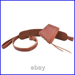 1 Combo of Leather Rifle Recoil Pad Buttstock Holder with Ammo Sling. 308.45/70