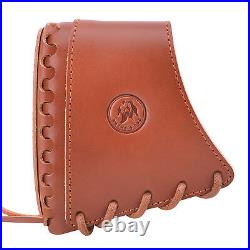 1 Combo of Leather Rifle Recoil Pad Buttstock Holder with Ammo Sling. 308.45/70