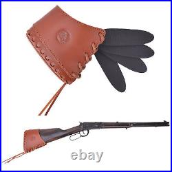 1 Combo of Leather Rifle Recoil Pad Buttstock Holder with Ammo Sling. 308.45/70