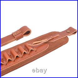 1 Combo of Leather Rifle Recoil Pad Buttstock Holder with Ammo Sling Fit for. 308