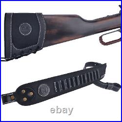 1 Combo of Leather Slip on Recoil Pad with Gun Sling for. 22LR 12GA. 308.30/30