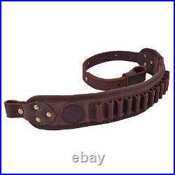 1 Combo of Rifle Leather Buttstsock with Sling Shell Slots +Swivels for. 357