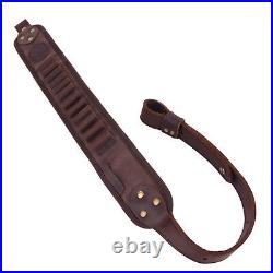 1 Combo of Rifle Leather Buttstsock with Sling Shell Slots +Swivels for. 357