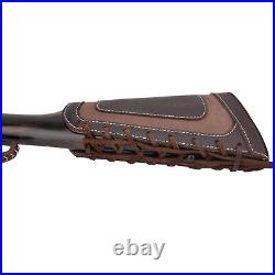 1 Combo of Rifle Leather Buttstsock with Sling Shell Slots +Swivels for. 357