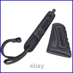 1 Set Leather Rifle Buttstock with Matching Gun Sling for. 22 LR. 17HMR. 22MAG