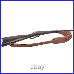 1 Set Leather Rifle Buttstock with Matching Gun Sling for. 22 LR. 17HMR. 22MAG
