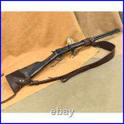 1 Set No Drill Gun Recoil Pad Stock with Gun Barrel Mount, Leather Rifle Sling