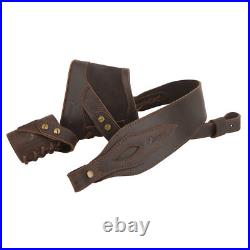 1 Set No Drill Gun Recoil Pad Stock with Gun Barrel Mount, Leather Rifle Sling