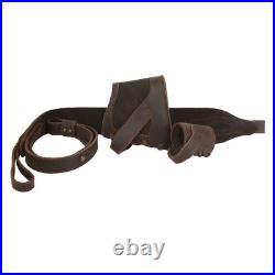 1 Set No Drill Gun Recoil Pad Stock with Gun Barrel Mount, Leather Rifle Sling