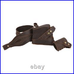 1 Set No Drill Gun Recoil Pad Stock with Gun Barrel Mount, Leather Rifle Sling