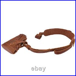 1 Set No Drill Leather Cheek Rest Shell Holder with Gun Sling. 308.45/70.30-06