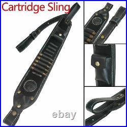 1 Sets Leather Rifle Buttstock Shell Holder with Gun Ammo Sling. 45-70