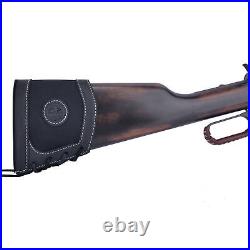 1 Suit Leather with Canvas Rifle Butt Stock Sleeve, Gun Shoulder Sling Straps