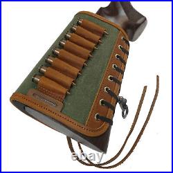 1 Suit Rifle Buttstock Shell Holder with Gun Sling for 308.45-70.30-06 Leather