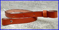 1 Wide Adjustable 30-42 Genuine Indian Buff Leather Handmade Rifle Gun Sling