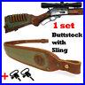 1-sets-Leather-Canvas-Rifle-Sling-With-Matchimg-Gun-Buttstock-Shell-Holder-USA-01-ngp