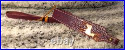 100% Full grain leather handcrafted gun sling
