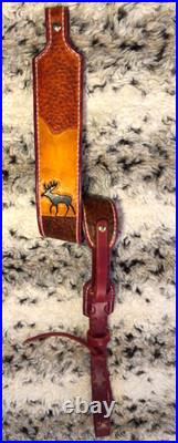 100% Full grain leather handcrafted gun sling