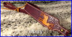 100% Full grain leather handcrafted gun sling