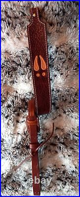 100% Full grain leather handcrafted gun sling