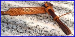 100% Full grain leather handcrafted gun sling