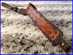 100% Full grain leather handcrafted gun sling