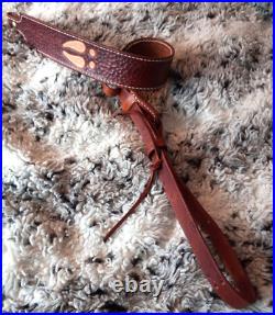 100% Full grain leather handcrafted gun sling