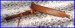 100% Full grain leather handcrafted gun sling