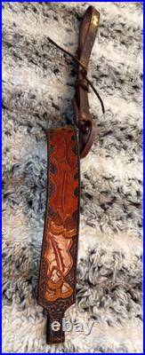 100% Full grain leather handcrafted gun sling
