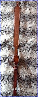 100% Full grain leather handcrafted gun sling