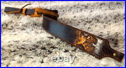 100% Full grain leather handcrafted gun sling