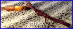 100% Full grain leather handcrafted gun sling