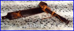 100% Full grain leather handcrafted gun sling