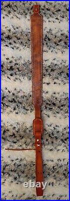 100% Full grain leather handcrafted gun sling