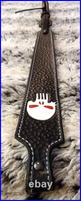 100% Full grain leather handcrafted gun sling