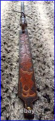 100% Full grain leather handcrafted gun sling