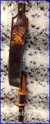 100% Full grain leather handcrafted gun sling