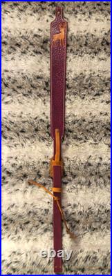 100% Full grain leather handcrafted gun sling