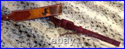 100% Full grain leather handcrafted gun sling