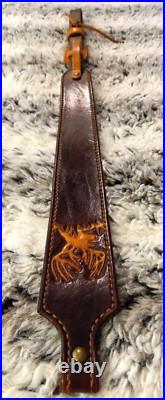 100% Full grain leather handcrafted gun sling