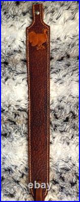 100%Full grain leather handcrafted shotgun sling